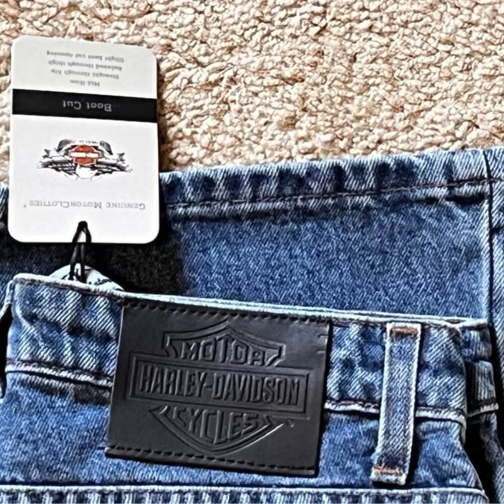 Harley-Davidson Mid-Rise Bootcut Jeans - Women size 2L - Picture 3 of 7